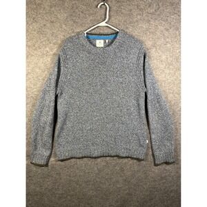 7 Diamonds Zion Mens Blue Marled Cotton Wool Blend Crewneck Sweater SWM-8690 M